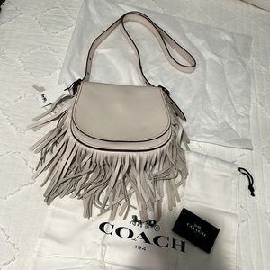 Authentic Coach fringe cross body bag
